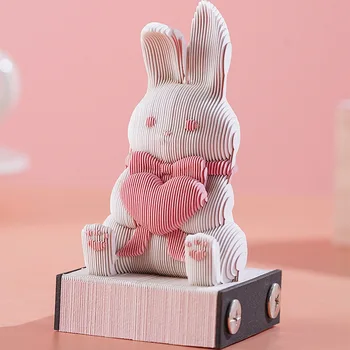 Креативный многофункциональный блокнот для заметок 3D Стерео Rabbit Note Art Hary Custom Block Note Подарок другу Офисный Школьный инструмент 2023