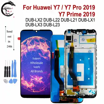 ЖК-дисплей С Рамкой Для Huawei Y7 Pro Prime 2019 DUB-LX3 DUB-LX1 DUB-LX2 DUB-L22 L21 Y7 2019 Сенсорный Экран дисплея с Цифровым Преобразователем в сборе