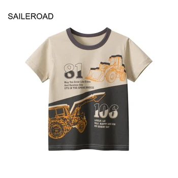 Корейская детская одежда SAILEROAD, летняя одежда, хлопковые футболки с героями мультфильмов 