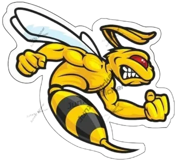 Наклейка с сердитой пчелой Angry Bee Hornet Attack Автомобильные наклейки, Наклейка на аксессуары, Бампер, Шкафчик, Ноутбук, Наклейка на стену, телефон, наклейки для автомобиля