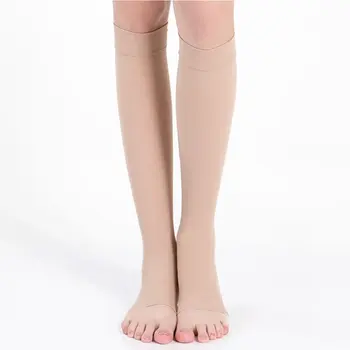 1 пара компрессионных носков Унисекс, Мужские И женские, Облегчающие боль в ногах При варикозном расширении вен, Голые носки, Дышащие высокие носки