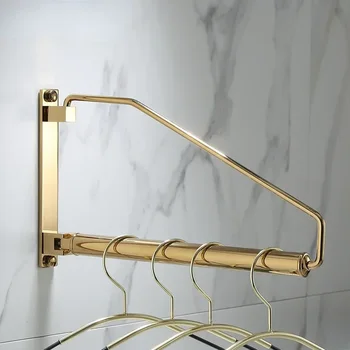 Медно-золотая Вешалка для одежды в скандинавском Instagram-стиле, легкая Роскошь, Невидимая Складная Вращающаяся Вешалка для полотенец на бельевой веревке