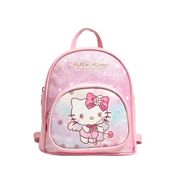 Новый детский рюкзак ярких цветов Hello Kitty, модный рюкзак в стиле принцессы для девочек, милая детская сумка-мессенджер в западном стиле