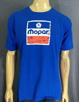Футболка Mopar Chrysler Corporation, запчасти /сервис, Синяя мужская L Ss, 100% хлопок