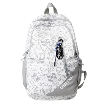 Женские нейлоновые рюкзаки с модным принтом для путешествий, повседневные молодежные женские школьные сумки, женские сумки через плечо большой емкости 2022, сумка-тоут