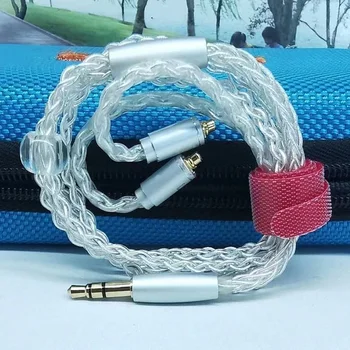 Короткий кабель для наушников 40 см 45 см 50 см Модернизированный кабель для наушников OCC С Серебряным покрытием Замените кабель для наушников 3,5 мм mmcx 0,78-2pin
