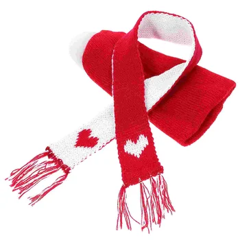 1 комплект декоративной шапки-шарфа с рождественским элементом, маленький шарф, миниатюрная вязаная шапка