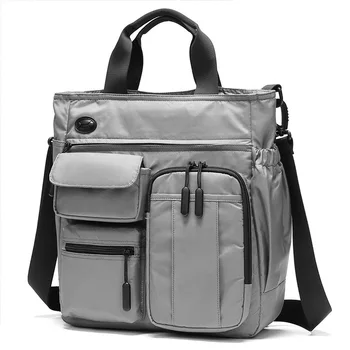 Новая деловая мужская сумка через плечо, многослойная многофункциональная сумка для планшета и документов, диагональная сумка через плечо, портфель для отдыха