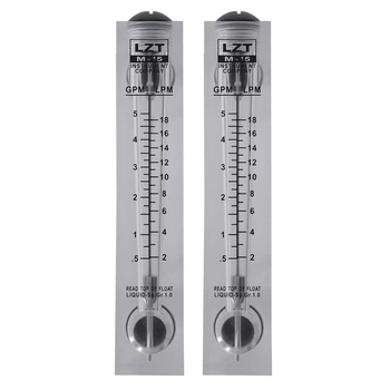 НОВИНКА-2шт Расходомер для измерения расхода воды на панели с креплением 0,5-5 GPM 2-18 LPM