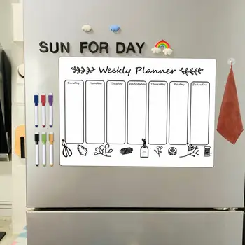 Продвинутый планировщик с технологией защиты от обрастания, магнитная доска, набор ежедневников 9шт для холодильника с надписью сухого стирания для дома