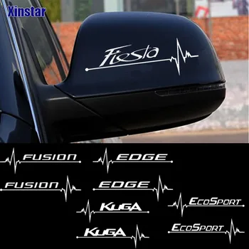 Наклейка на зеркало заднего вида автомобиля 2шт для Ford Fiesta Mondeo Fusion Escape Edge Ecosport Kuga