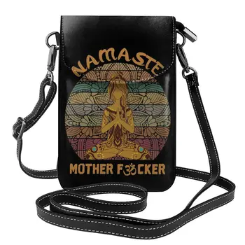 Сумка для йоги Namaste Mother С забавными надписями Стильные Кожаные деловые Женские сумки Женские Подарки Кошелек