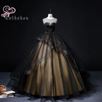 Винтажные черные Элегантные вечерние платья для женщин 2023 Бальное платье контрастного цвета для выпускного вечера Ballkleider Vestidos Para Mujer