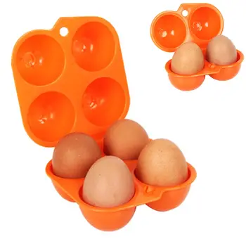 Портативный лоток для хранения яиц с 2/4 сетками, коробка-переноска, складной картонный держатель для кемпинга, пикника и барбекю на открытом воздухе