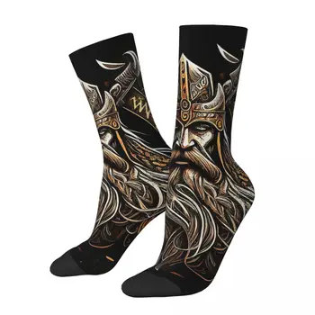 Невероятный викинг, скандинавская мифология, Норвежский воин, зимние носки унисекс, хип-хоп Happy Socks, уличный стиль Crazy Socks