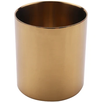Золотая ваза для цветов, держатель для ручек, настольный контейнер для хранения для домашнего офиса - Цилиндр