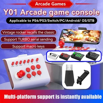 Беспроводная Аркадная Игровая Консоль + Адаптер 2.4G Bluetooth-Джойстик-Контроллер Для Мобильного Телефона Nintendo Switch PS4 PS3 PC