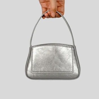 Модные маленькие Серебряные женские сумки с дизайнерскими цепочками, сумка через плечо, роскошная сумка через плечо из искусственной кожи, мини-телефон, женские кошельки 2023 г.
