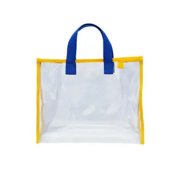 Летняя водонепроницаемая прозрачная пляжная сумка-тоут Большая вместительная сумка на плечо Для отдыха, для женщин, для путешествий, для плавания, для хранения