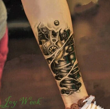 Водонепроницаемая временная татуировка Наклейка на тело 3D рука робота тату наклейки флэш тату поддельные татуировки для мужчин