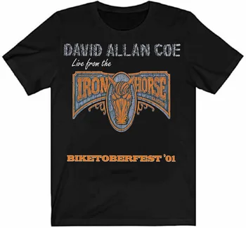 Футболка David Allan Coe Live from the Iron Horse, черная S-4XL CG107