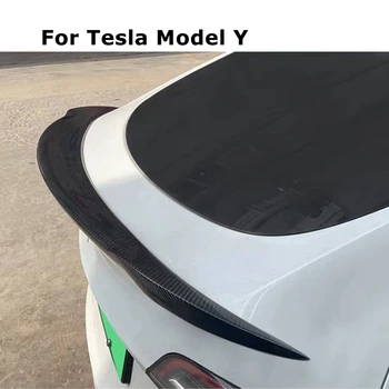 Для Tesla модель Y Задний спойлер из углеродного волокна, крыло багажника, MZ Style 2017-2022, FRP, кованый карбон