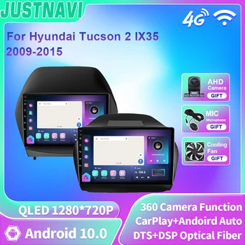 JUSTNAVI QLED Carplay DSP 2din Android Auto Для Hyundai Tucson 2 IX35 2009-2015 Автомобильный Радио Мультимедийный Видеоплеер Навигация GPS