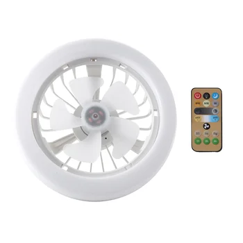 Потолочный вентилятор со светом и управлением Потолочный вентилятор E27 Охлаждающий Электрический вентилятор Лампа-Люстра для украшения дома в комнате