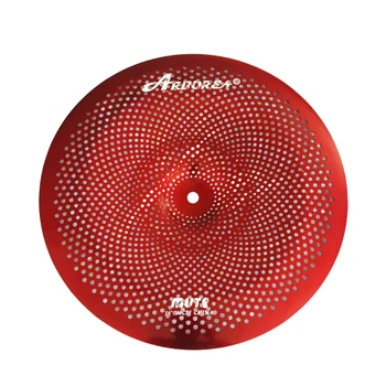 Тарелка из сплава Красного цвета, бесшумная, Малообъемная, 18-дюймовая Фарфоровая тарелка для барабанщиков