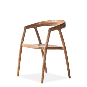 Новый Современный Европейский Домашний стул из массива ореха, Винтажный Кофейный стул, Обеденный стул