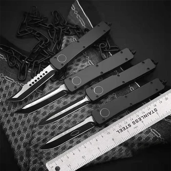Micro OTF Tech Knife UT70 Серии D2 Стальное Лезвие Твердостью 58-60HRC, Ручка Из Цинкового Алюминиевого Сплава, Карманный Нож Для Самообороны на Открытом воздухе