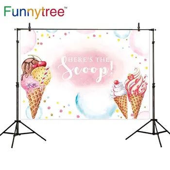 Веселое Дерево, летнее мороженое, день рождения, фон, мультфильм, Новорожденные, розовый, сладкий, Индивидуальный фон для фотостудии