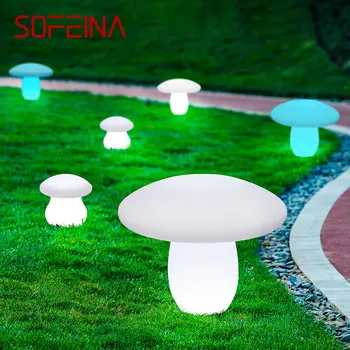 Уличные грибовидные газонные лампы SOFEINA с дистанционным управлением, белые солнечные, 16 цветов, водонепроницаемые IP65 для украшения сада