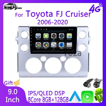 Yoza Carplay Автомагнитола Для Toyota FJ Cruiser 2006-2020 Android11 Мультимедийный Плеер С Сенсорным Экраном Навигация WIFI 5G Подарочные Инструменты