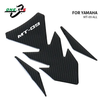 Наклейка на боковые накладки топливного бака мотоцикла MT-09 для YAMAHA MT09 3D Carbon Look Наклейки Протектор бака Наклейка