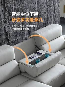 Индивидуальный новый блок Tofu с высокой спинкой, интеллектуальный телескопический электрический диван-кровать с многофункциональным устройством двойного назначения, домашний кинотеатр,