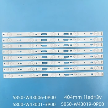Телевизионная лампа Светодиодные полосы Подсветки Для Telefunken TF-LED43S27T2 Bar line Kit LED Band Array 5800-W43001-5P00 VER02.00 5800-W43001-3P00