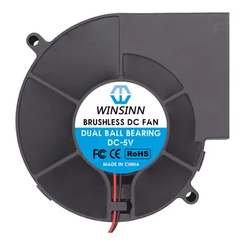 WINSINN 9733 97-миллиметровый воздуходувный вентилятор 5V 12V 24V, втулка/двойной шарикоподшипник, бесщеточное охлаждение 97x33mm 2PIN