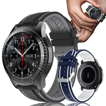 Для Samsung galaxy watch 46 мм Gear S3 Frontier Ремешок Силиконовый ремешок для часов Сменный спортивный браслет 22 мм ремешок для часов