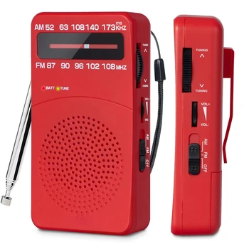 Карманный портативный мини-радиоприемник FM/ AM с цифровой настройкой, радиоприемник FM87-108 МГц, музыкальный MP3-плеер, радиоприемники на батарейках типа АА