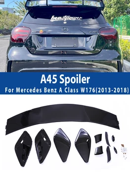 Черный глянец Комплект Спойлера Заднего Бампера AMG Для Mercedes Benz A Class W176 Седан A35 A45 Стиль A180 A200 A250 2013-2018