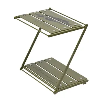 Портативный Складной стол Двухслойный Z-образный Стол из алюминиевого сплава для кемпинга, Обеденный Стол для пикника, Барбекю, Рыболовные принадлежности