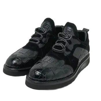 BATMO 2023 новое поступление, Модная повседневная обувь из крокодиловой кожи живота, мужские кроссовки из натуральной кожи PDD297