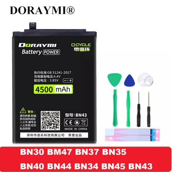 DORAYMI BN30 BM47 BN37 BN35 BN40 BN44 BN34 BN45 BN43 Аккумулятор Для Xiaomi Redmi Note 3 3S 3X 3 4X 4 4A 6A Pro 5 Plus Телефон Bateria