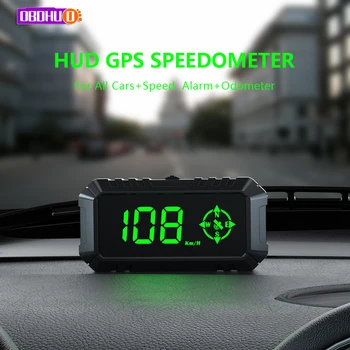 GPS Hud Автоматический Спидометр Автомобильный Универсальный Головной Дисплей, Умная Охранная Сигнализация, Подключи и Играй, Крупный Шрифт, Подходит Для Всех автомобилей