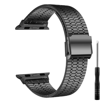 Для Apple watch серии 9 8 7 45 мм 41 мм Ultra2 ultra 49 мм ремешок iwatch se 6 5 4 44 мм 40 мм 3 42 мм 38 мм браслет из нержавеющей стали
