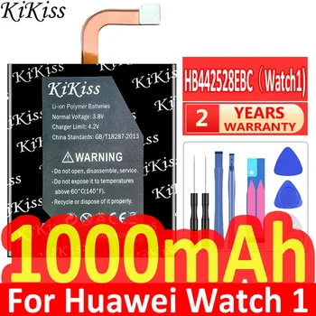 KiKiss Сменный Аккумулятор HB442528EBC Для HUAWEI Watch 1 Watch1 Аккумуляторная Батарея 1000 мАч