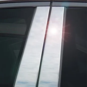 6шт Серебристых автомобильных дверей, оконных стоек, накладок, внешних Хромированных наклеек для Mercedes-Benz S-Class W222 S 400 d 2018-2020
