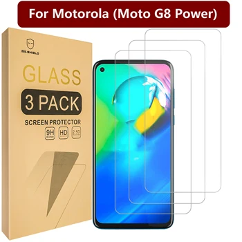 Mr.Shield [3 упаковки] Разработан для Motorola (Moto G8 Power) [Закаленное стекло] [Японское стекло твердостью 9H] Защитная пленка для экрана