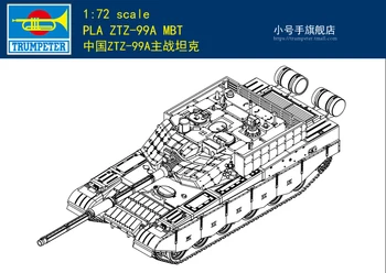 Трубач 07171 1:72 Китай ZTZ-99A основной боевой танк Пластиковая модель комплект Новый
